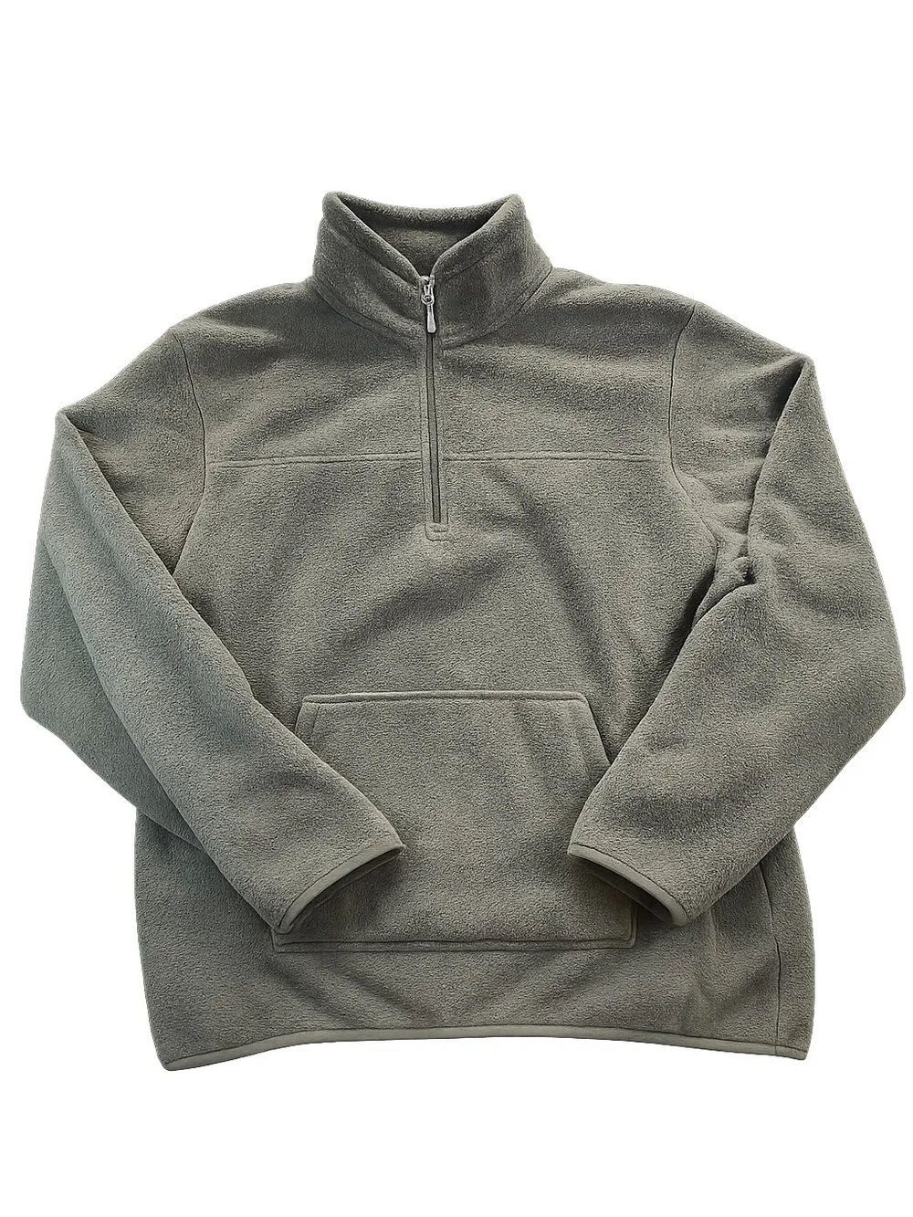 32 Degrees Heat Men’s XL Olive Green Quarter Zip Fleece Pullover Kangaroo Pocket